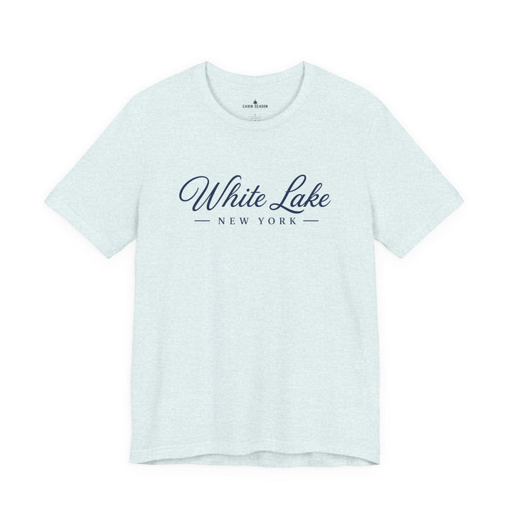 White Lake New York Tee - Vintage Script Lake Town T-Shirt