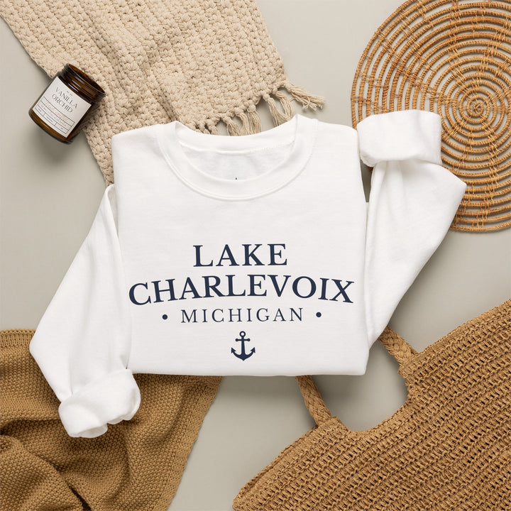 Lake Charlevoix Michigan Crewneck Sweatshirt