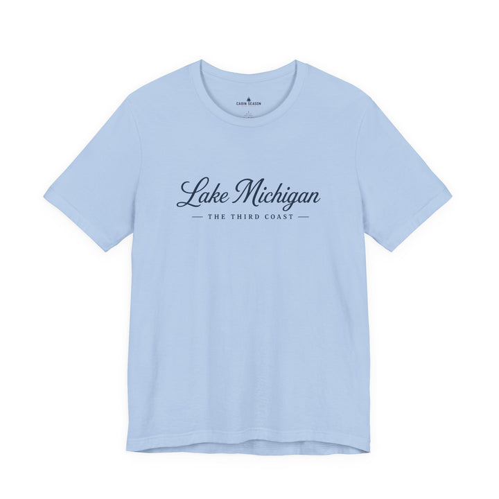 Lake Michigan Tee — "Lake Michigan: The Third Coast" Script T-Shirt