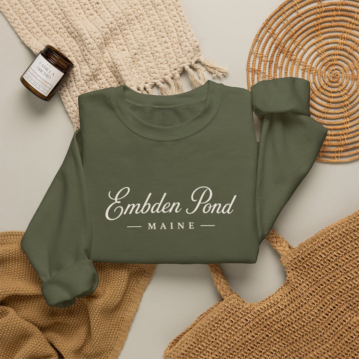 Embden Pond Maine Crewneck Sweatshirt