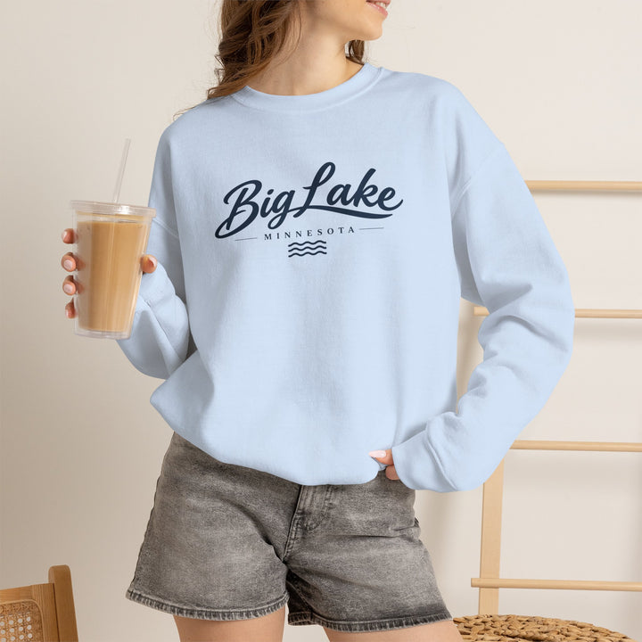 Big Lake Minnesota Crewneck Sweatshirt - Vintage Lake Script Shirt