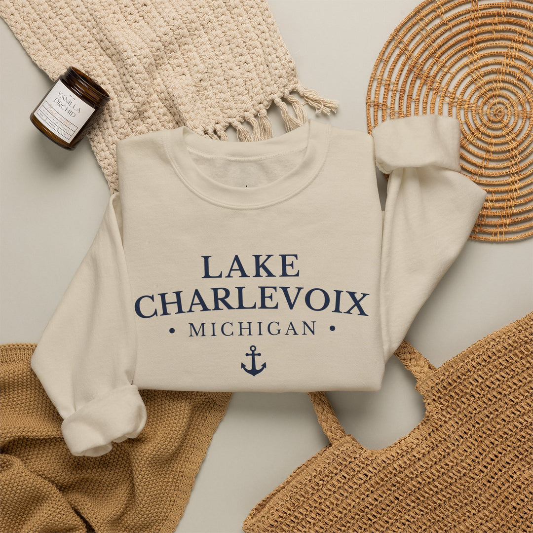 Lake Charlevoix Michigan Crewneck Sweatshirt