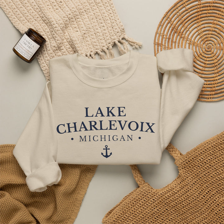 Lake Charlevoix Michigan Crewneck Sweatshirt