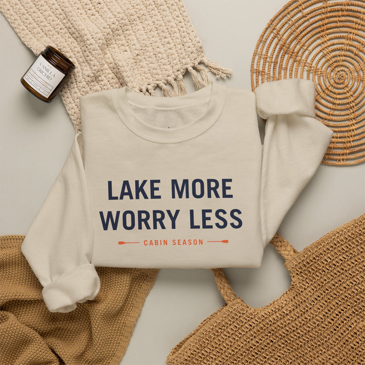 Cabin Season “Lake More, Worry Less” Crewneck Sweatshirt