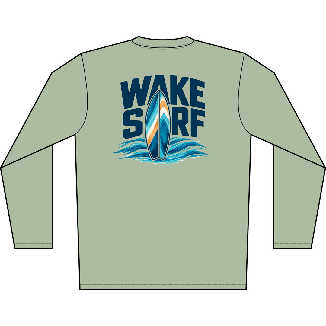 Wake Surf Long Sleeve UPF 50+ Sun Shirt