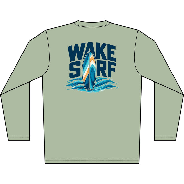 Wake Surf Long Sleeve UPF 50+ Sun Shirt