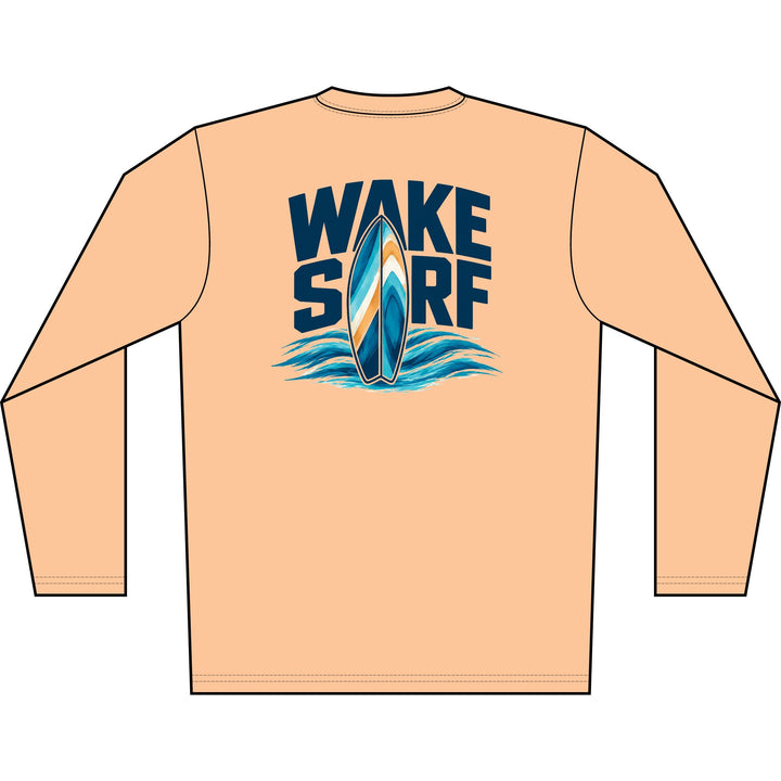 Wake Surf Long Sleeve UPF 50+ Sun Shirt