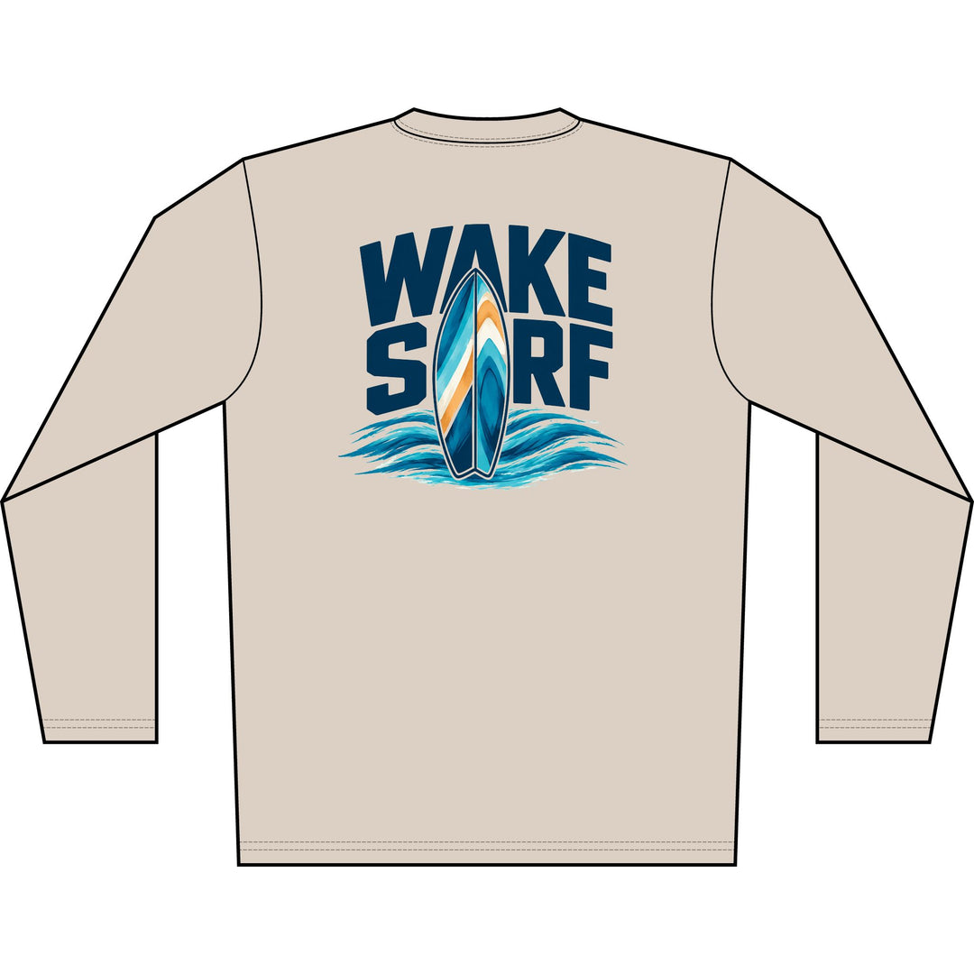 Wake Surf Long Sleeve UPF 50+ Sun Shirt