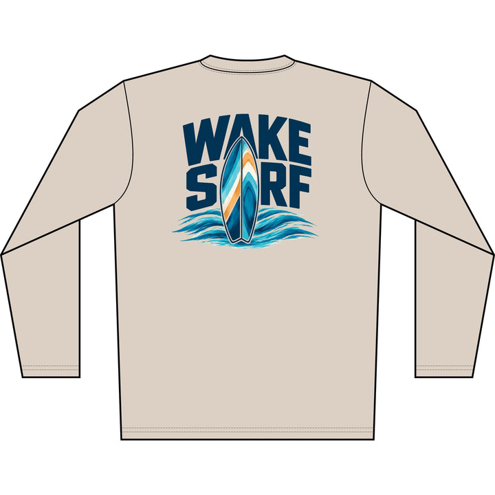Wake Surf Long Sleeve UPF 50+ Sun Shirt
