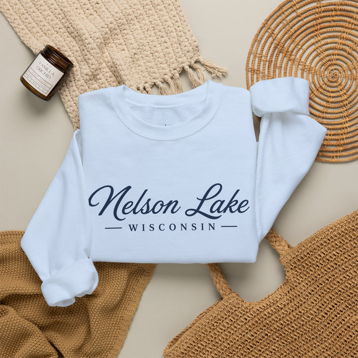 Nelson Lake Wisconsin Crewneck Sweatshirt