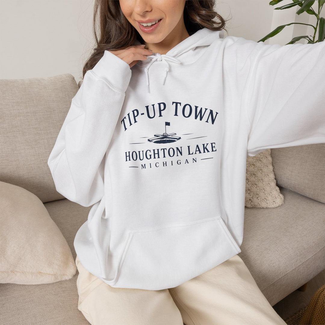 Tip-Up Town Houghton Lake Hoodie – Ice Fishing Sweatshirt