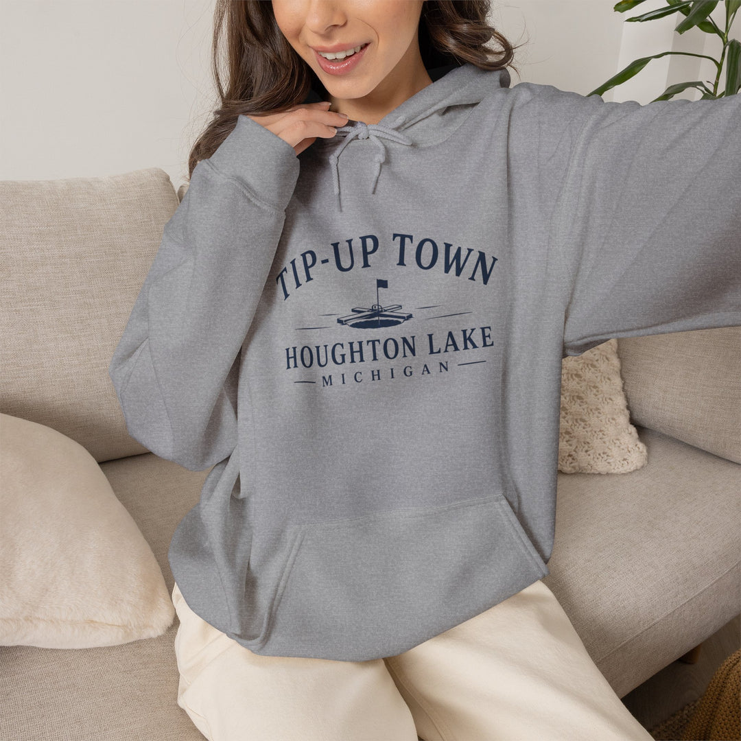 Tip-Up Town Houghton Lake Hoodie – Ice Fishing Sweatshirt