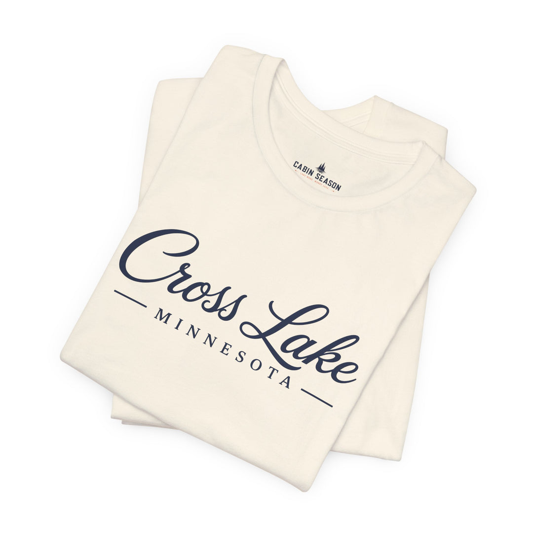 Cross Lake Minnesota Tee — Cross Lake Script T-Shirt