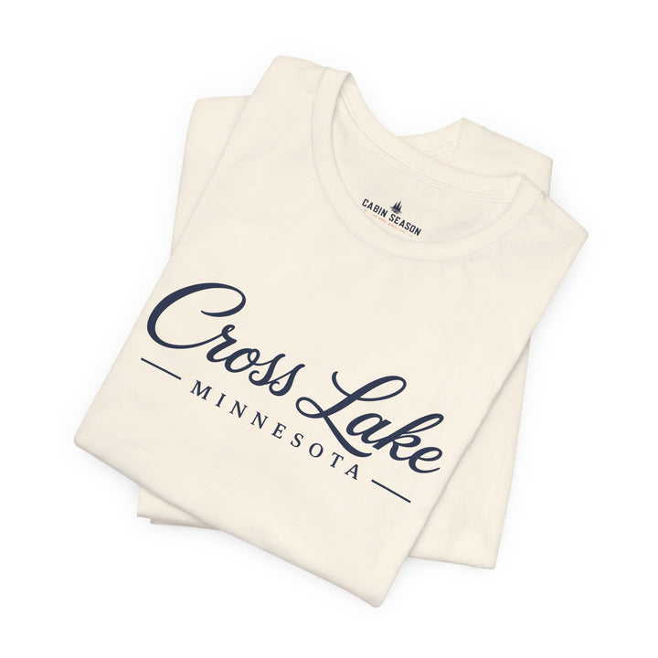 Cross Lake Minnesota Tee — Cross Lake Script T-Shirt