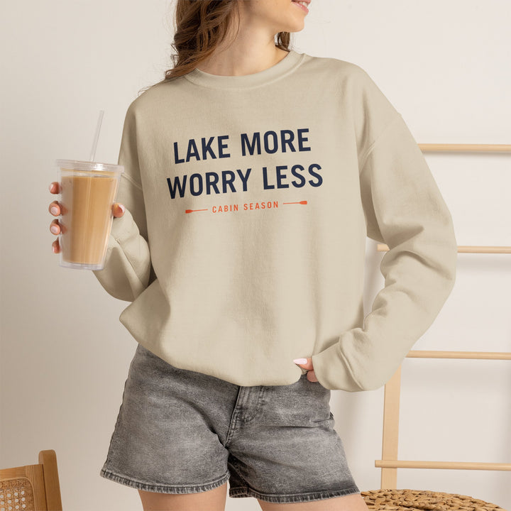 Cabin Season “Lake More, Worry Less” Crewneck Sweatshirt