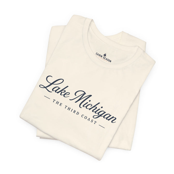 Lake Michigan Tee — "Lake Michigan: The Third Coast" Script T-Shirt