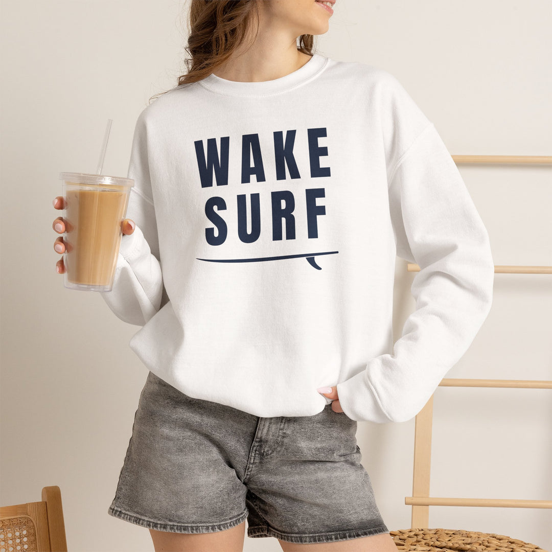 Wake Surf Sweatshirt | Wake Surfing Crewneck Sweatshirt