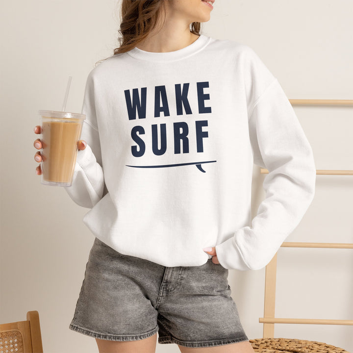 Wake Surf Sweatshirt | Wake Surfing Crewneck Sweatshirt
