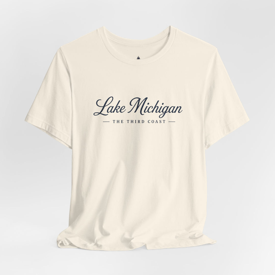 Lake Michigan Tee — "Lake Michigan: The Third Coast" Script T-Shirt