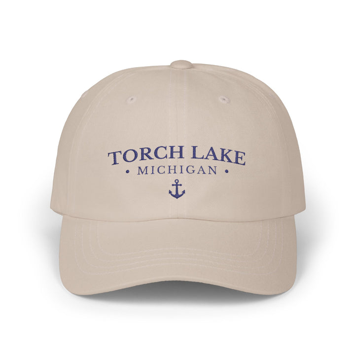 Torch Lake Michigan Hat - Light Embroidered Anchor Hat