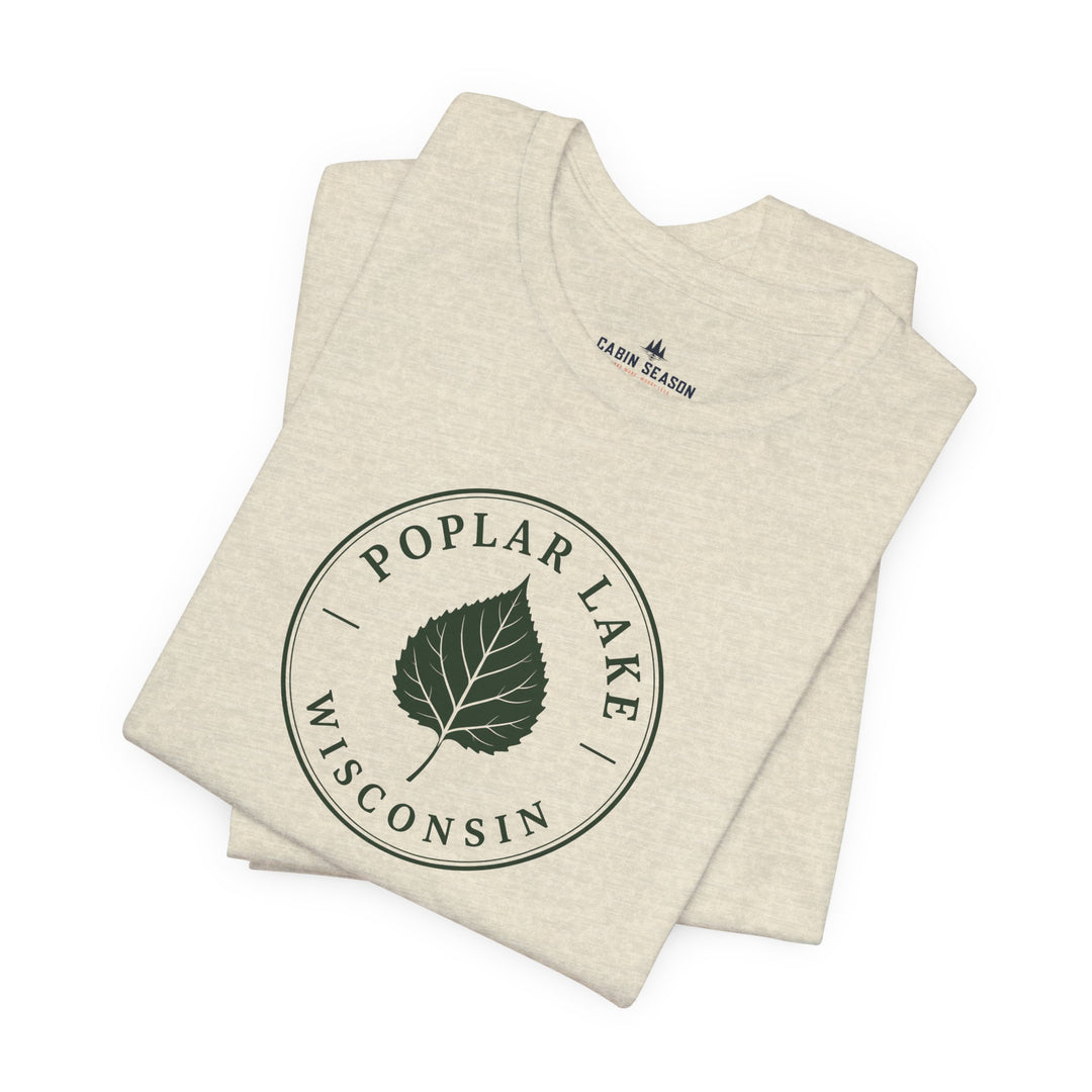 Poplar Lake Wisconsin Tee — Poplar Lake Leaf T-Shirt