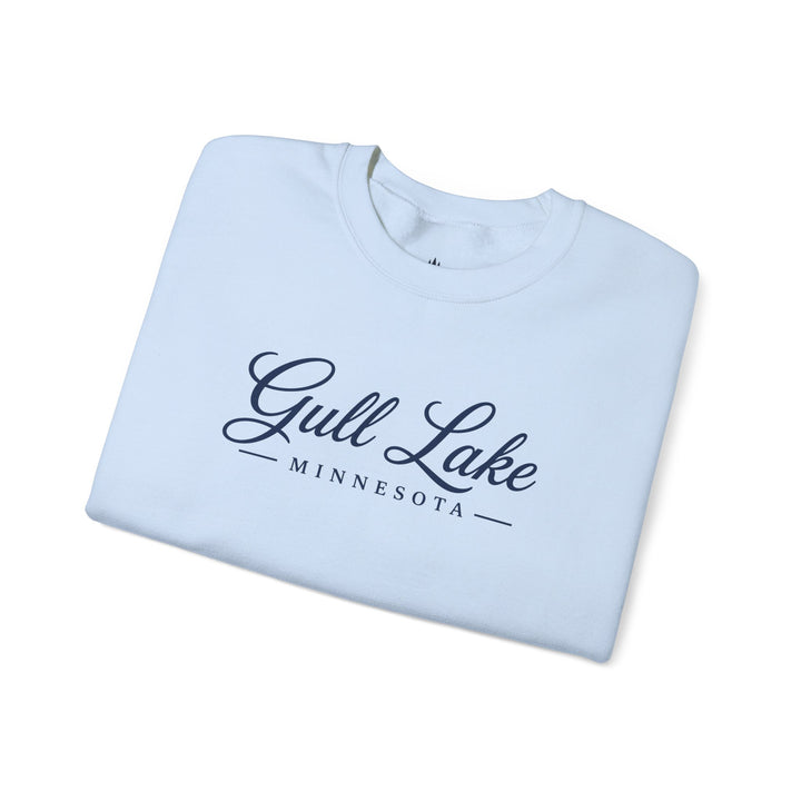 Gull Lake Minnesota Crewneck Sweatshirt - Gull Lake Script Sweatshirt
