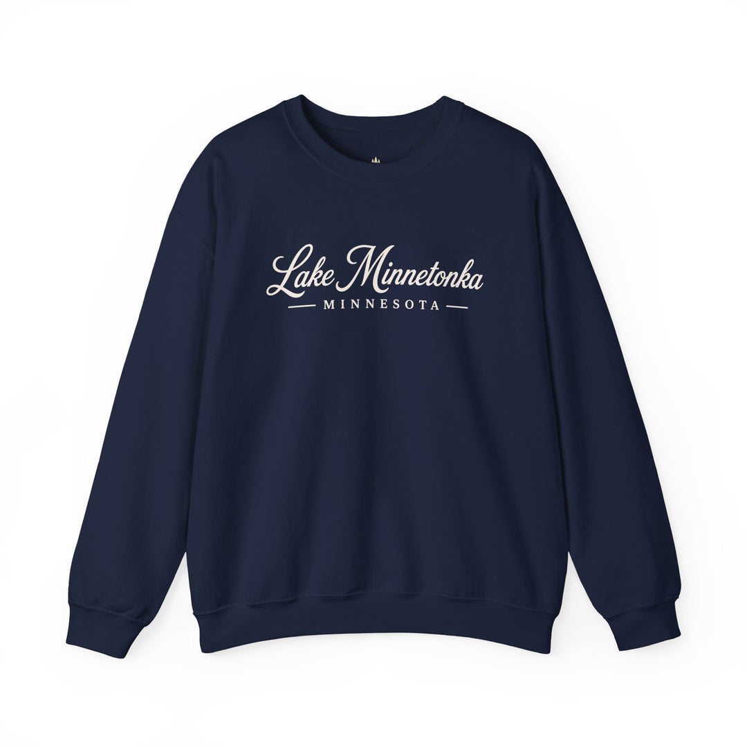 Lake Minnetonka Crewneck Sweatshirt — Minnetonka Script Sweatshirt