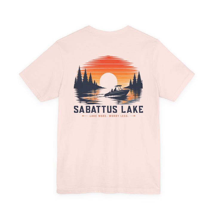 Sabattus Lake Sunset Boat Tee