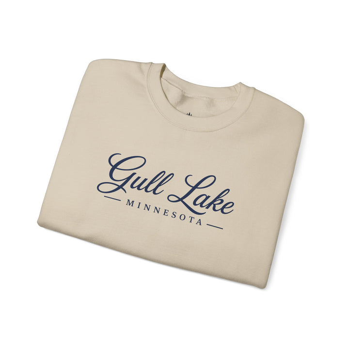 Gull Lake Minnesota Crewneck Sweatshirt - Gull Lake Script Sweatshirt