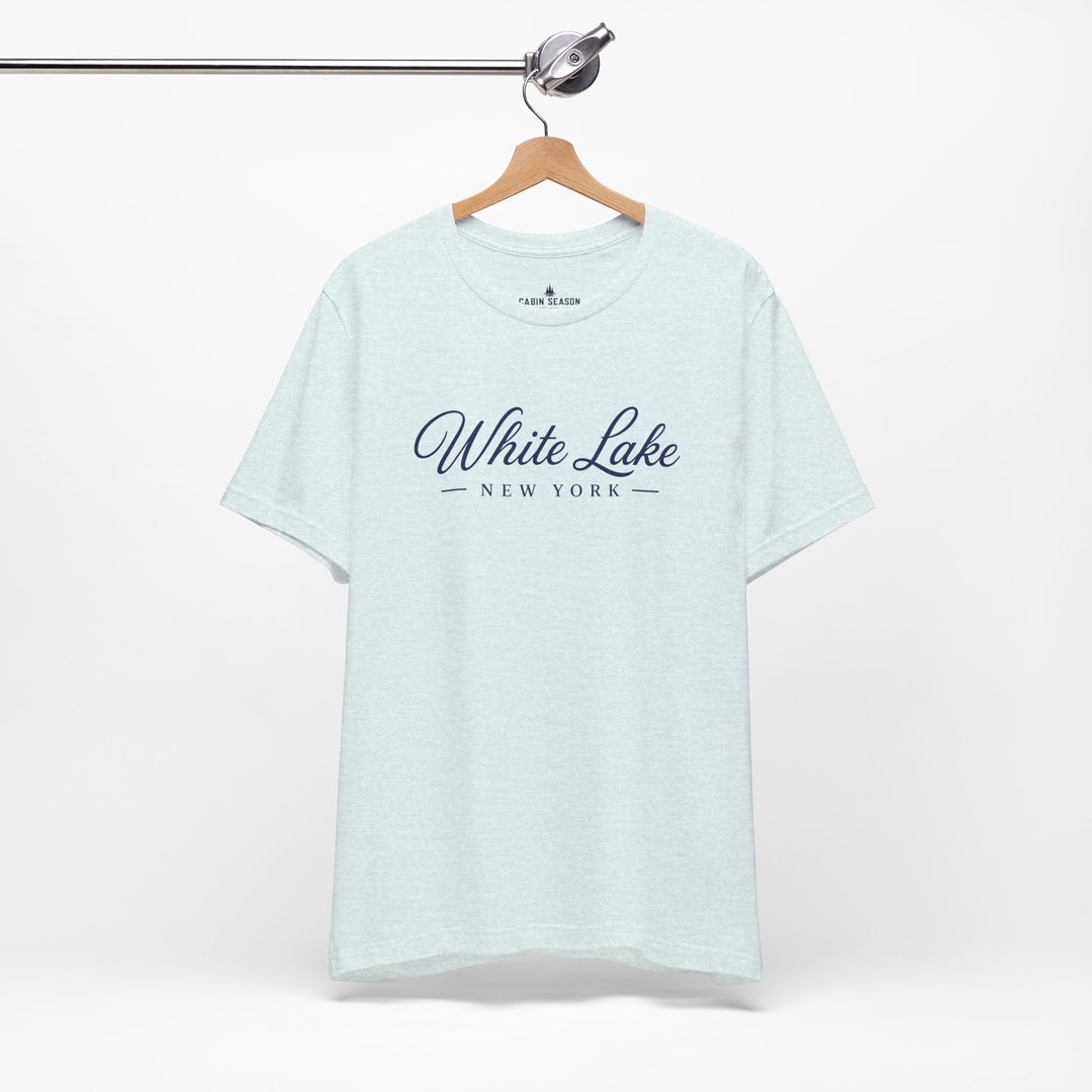 White Lake New York Tee - Vintage Script Lake Town T-Shirt