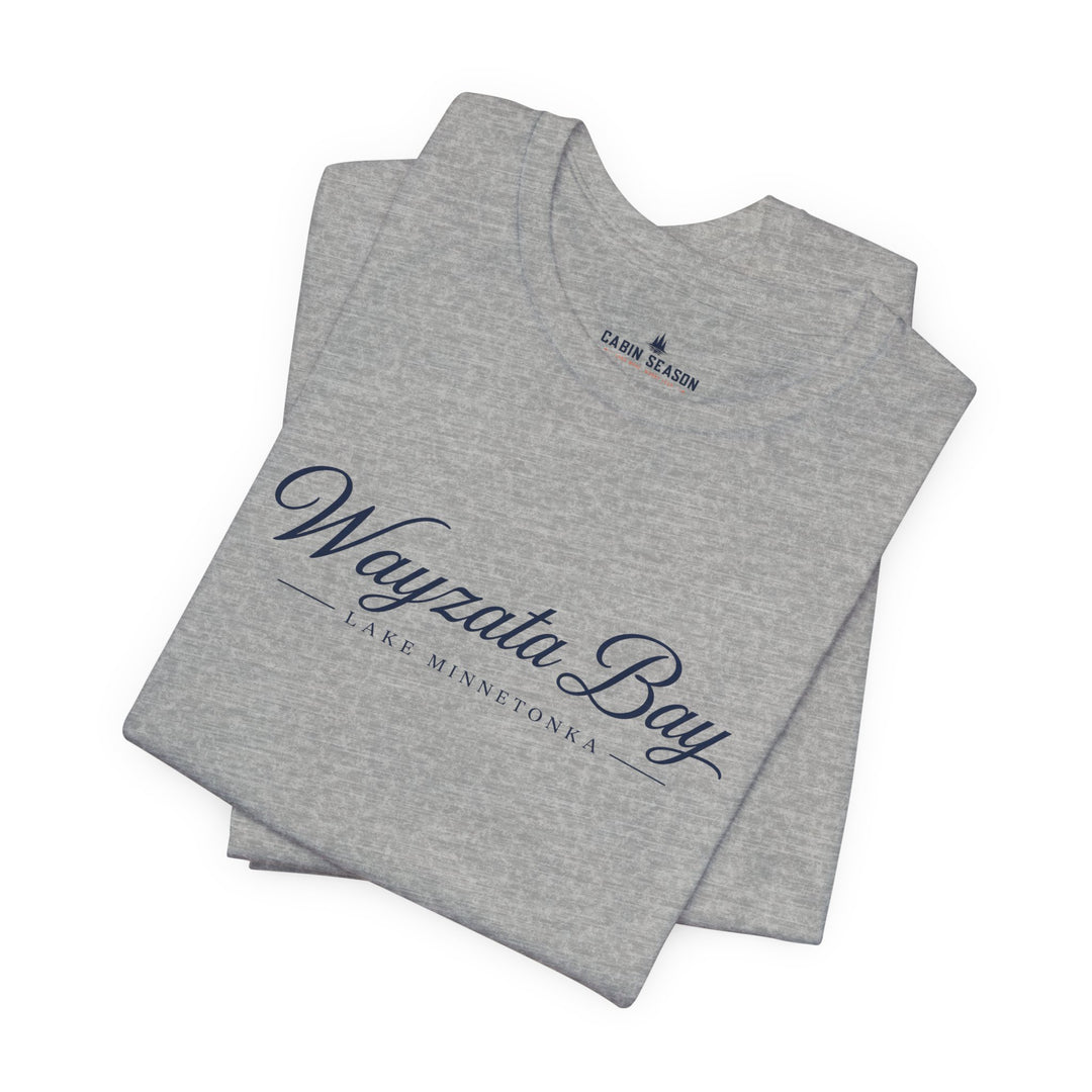 Wayzata Bay Script Tee - Minnesota Lake Script T-Shirt