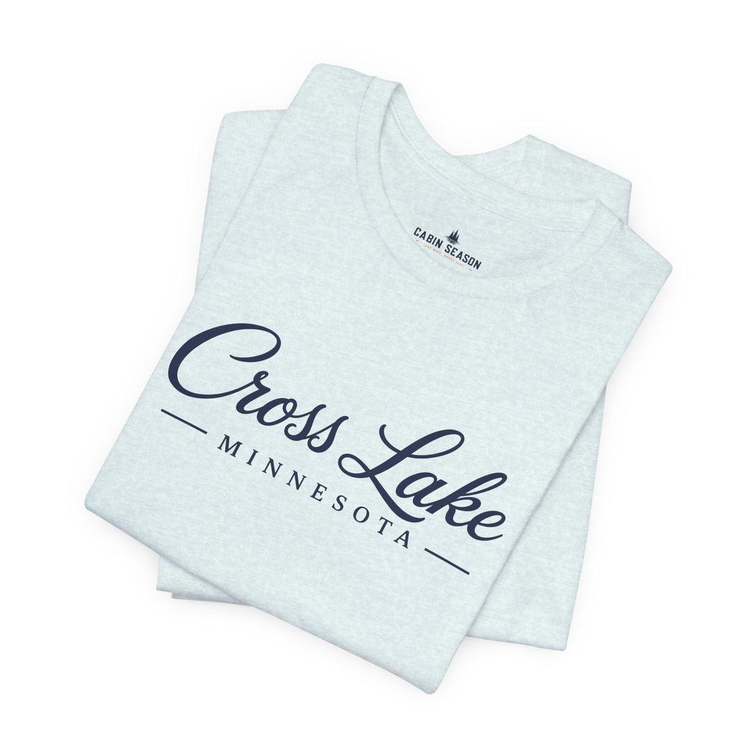 Cross Lake Minnesota Tee — Cross Lake Script T-Shirt