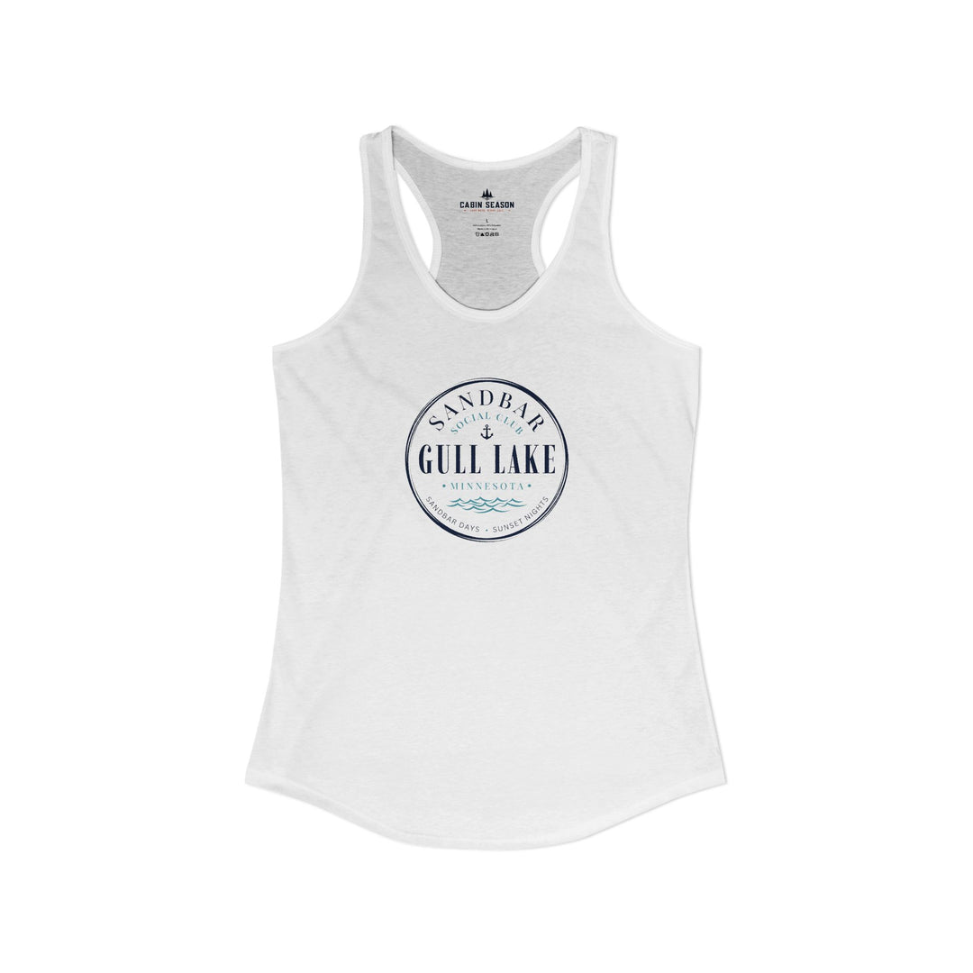 Gull Lake Sandbar Social Club Women’s Racerback Tank Top