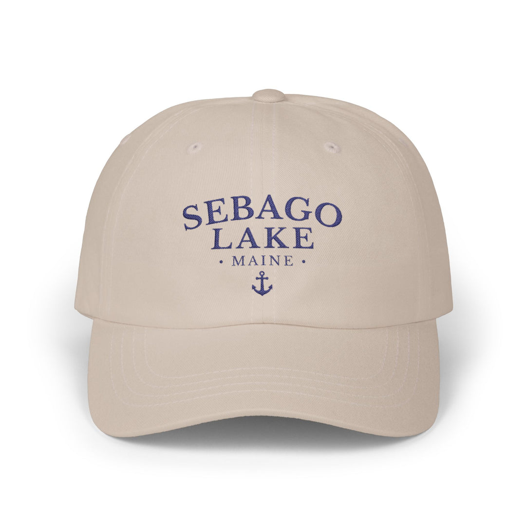 Sebago Lake Maine Hat - Light Embroidered Anchor Hat