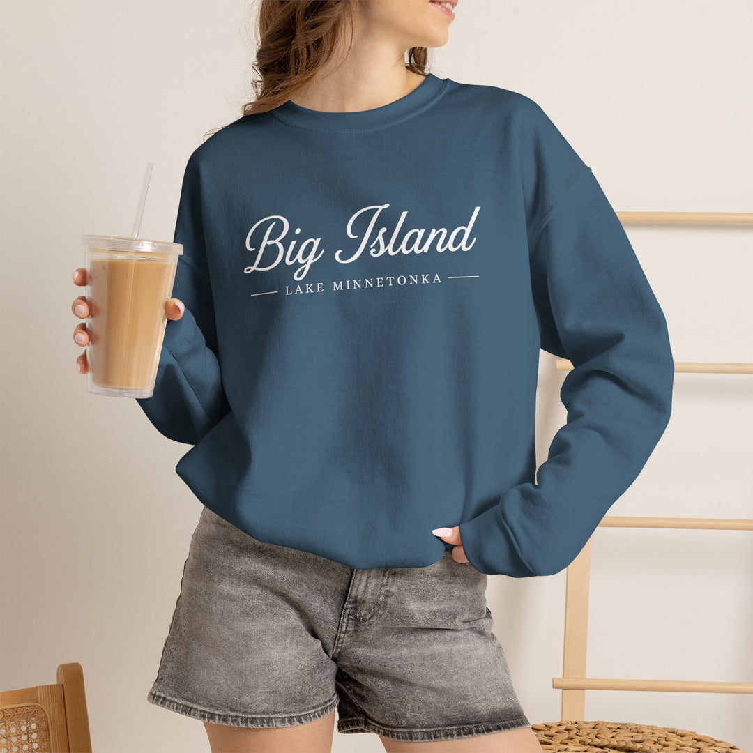 Big Island Crewneck Sweatshirt - Lake Minnetonka Script Pullover