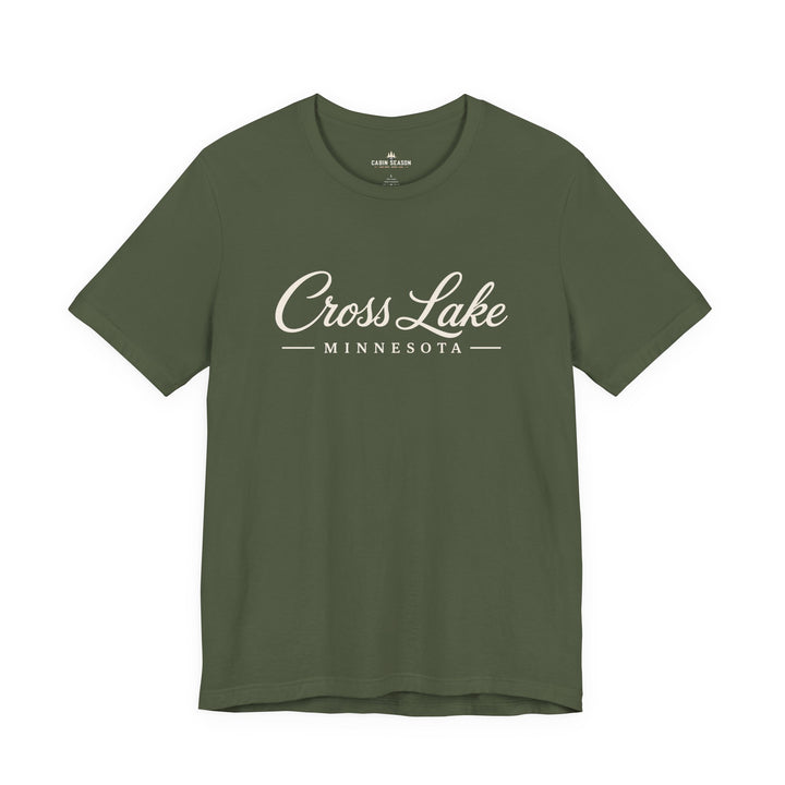 Cross Lake Minnesota Tee — Cross Lake Script T-Shirt