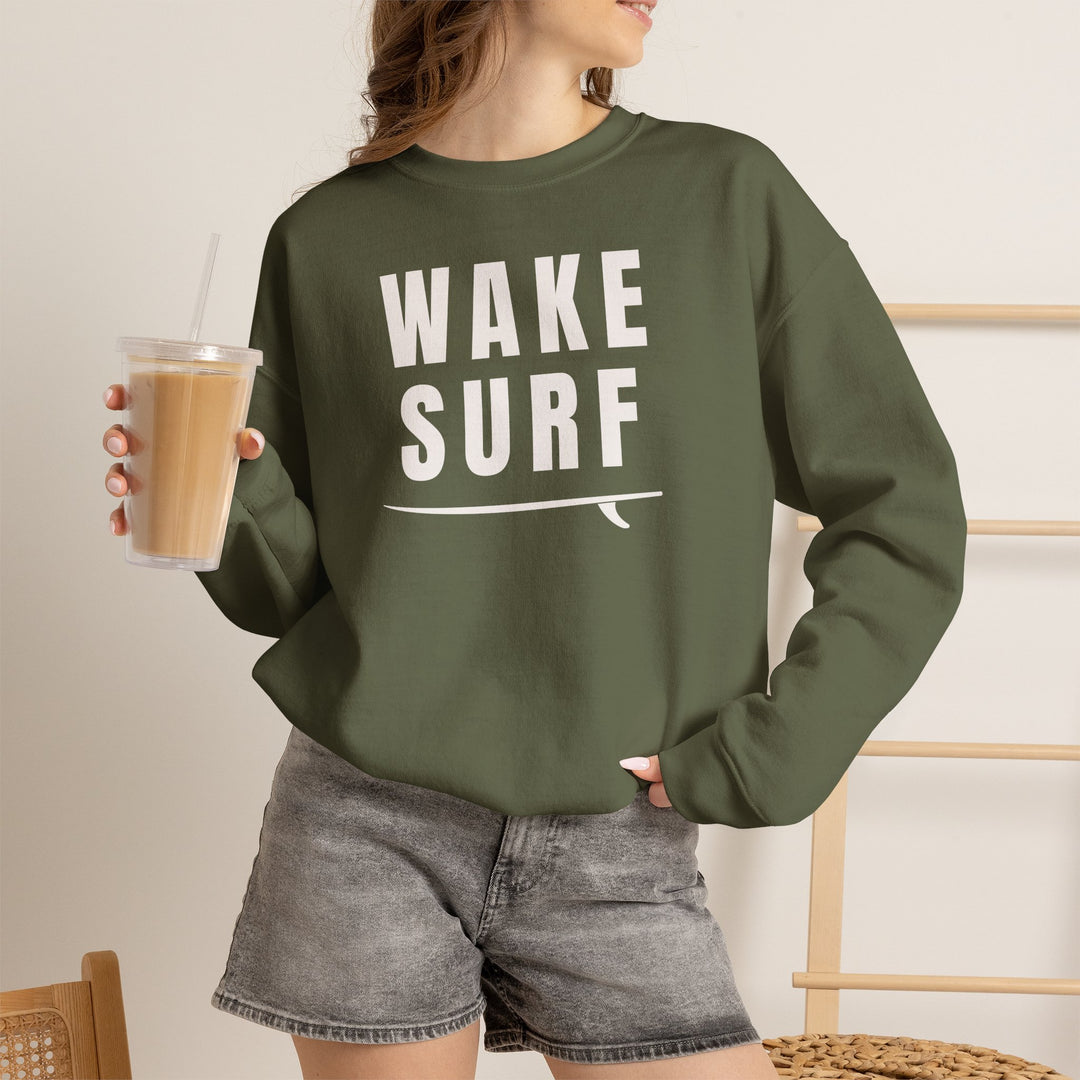 Wake Surf Sweatshirt | Wake Surfing Crewneck Sweatshirt