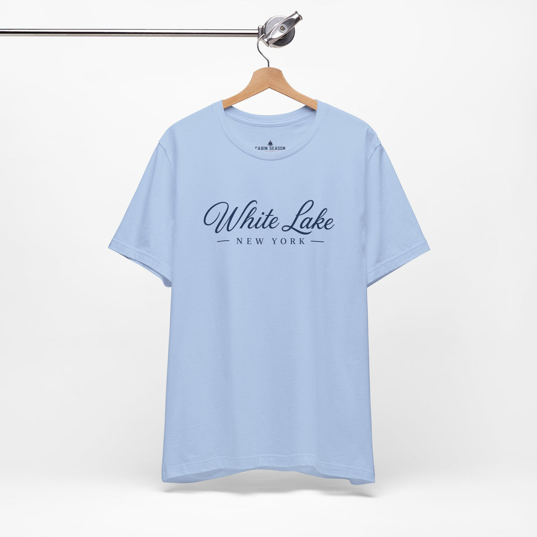 White Lake New York Tee - Vintage Script Lake Town T-Shirt