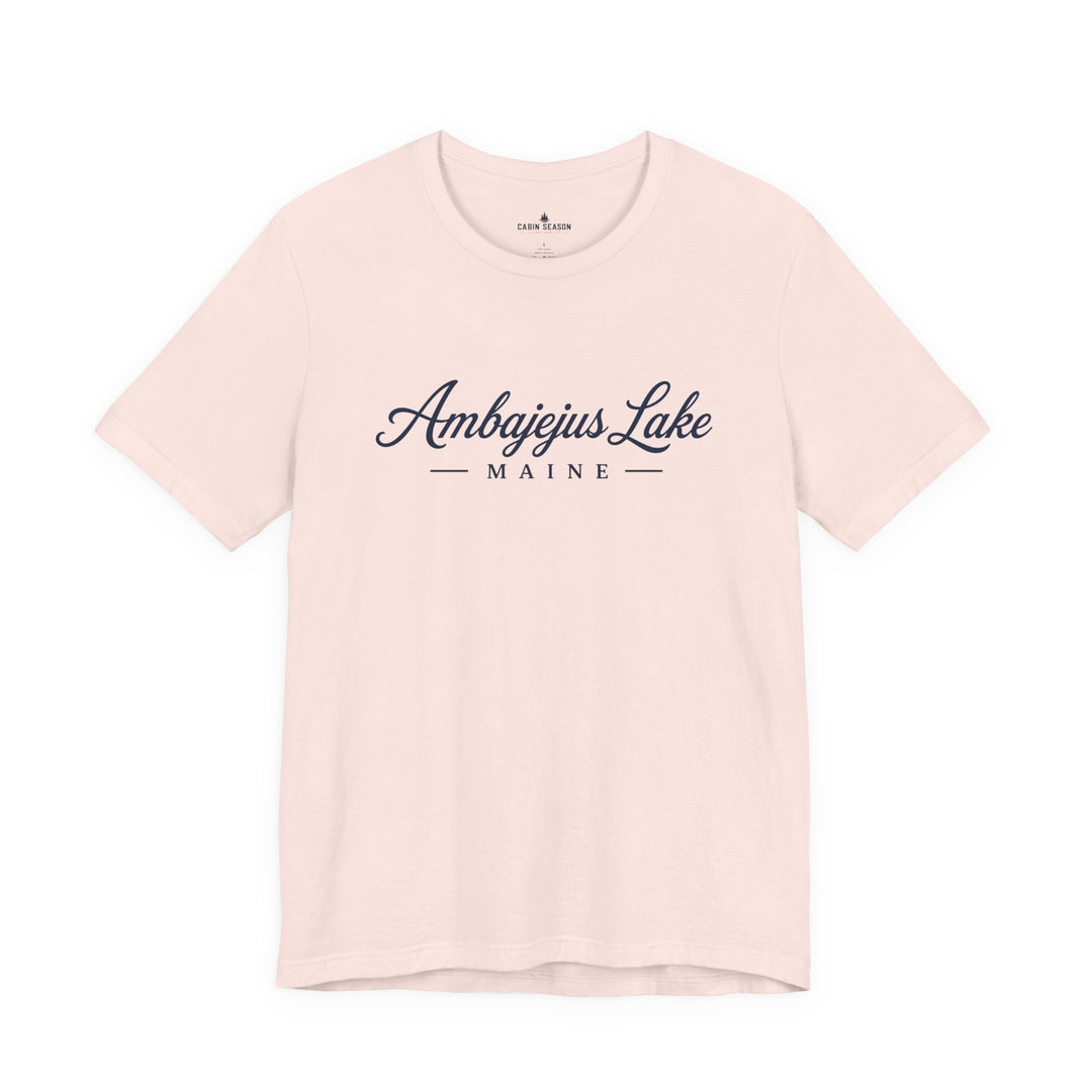 Ambajejus Lake Shirt - Maine Script Tee