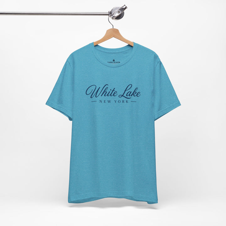 White Lake New York Tee - Vintage Script Lake Town T-Shirt