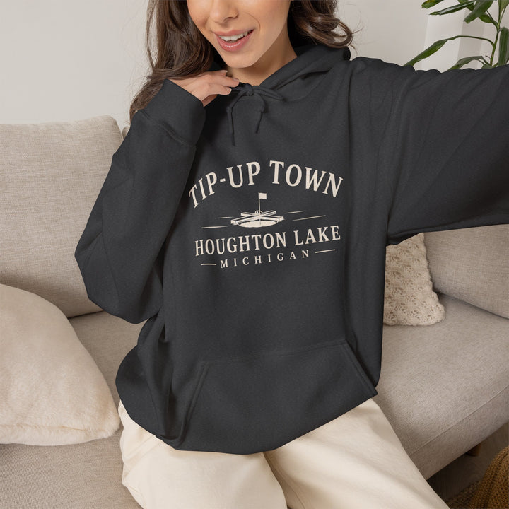 Tip-Up Town Houghton Lake Hoodie – Ice Fishing Sweatshirt