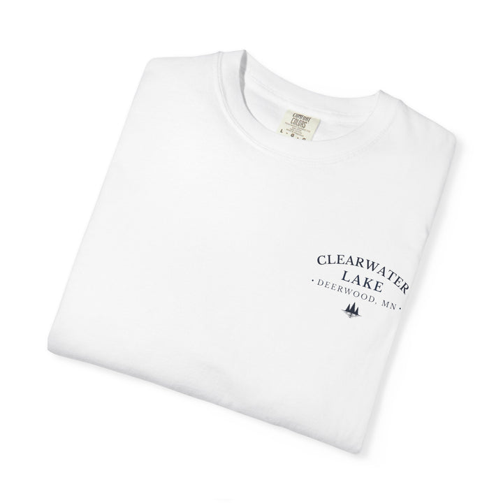 Clearwater Lake- Deerwood, MN Tee — "Timeless Waters. Lasting Memories" Shirt
