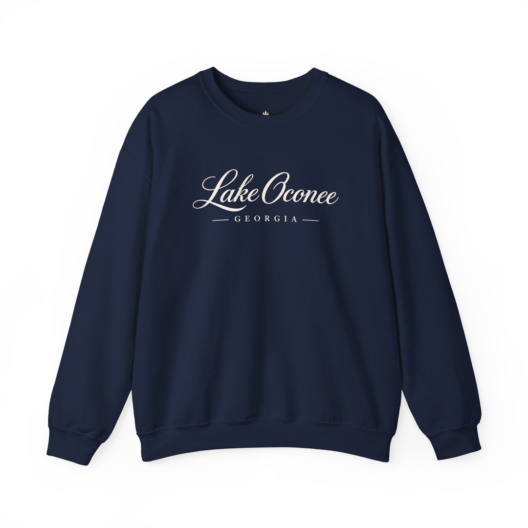 Lake Oconee Georgia Crewneck Sweatshirt | Georgia Lake Script Logo