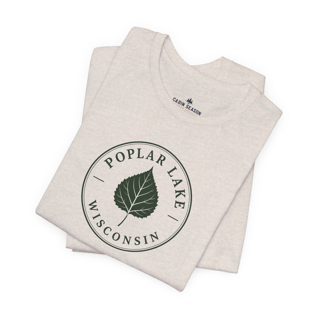 Poplar Lake Wisconsin Tee — Poplar Lake Leaf T-Shirt