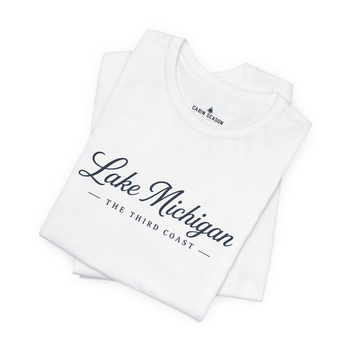 Lake Michigan Tee — "Lake Michigan: The Third Coast" Script T-Shirt