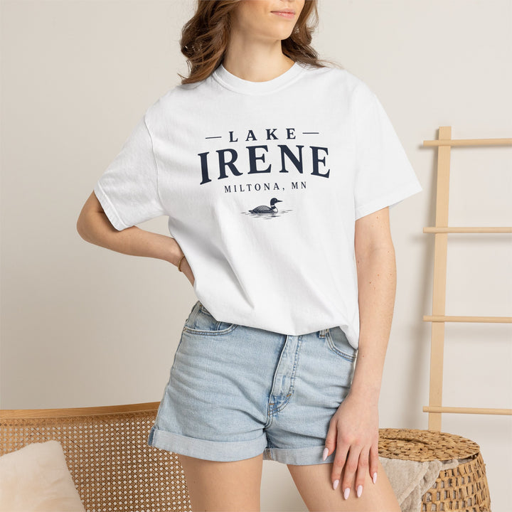 Lake Irene T-Shirt — Miltona MN Lake Tee with Loon Graphic