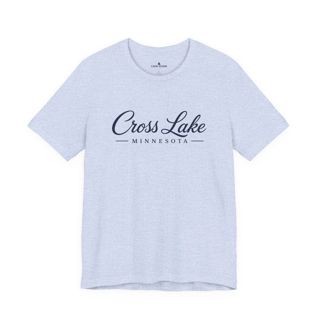 Cross Lake Minnesota Tee — Cross Lake Script T-Shirt