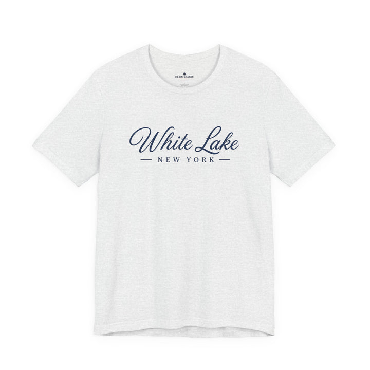 White Lake New York Tee - Vintage Script Lake Town T-Shirt
