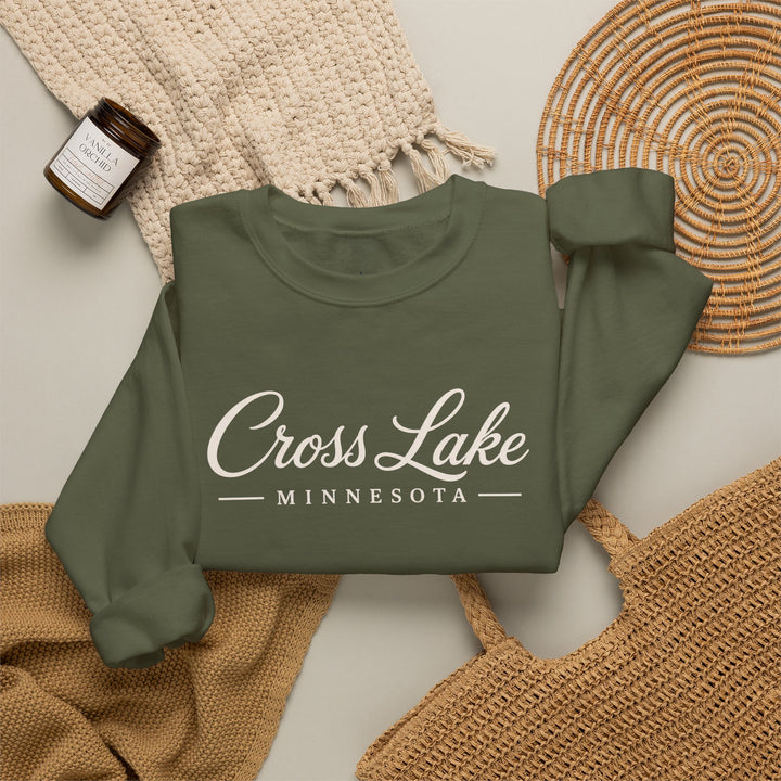 Cross Lake Minnesota Crewneck Sweatshirt