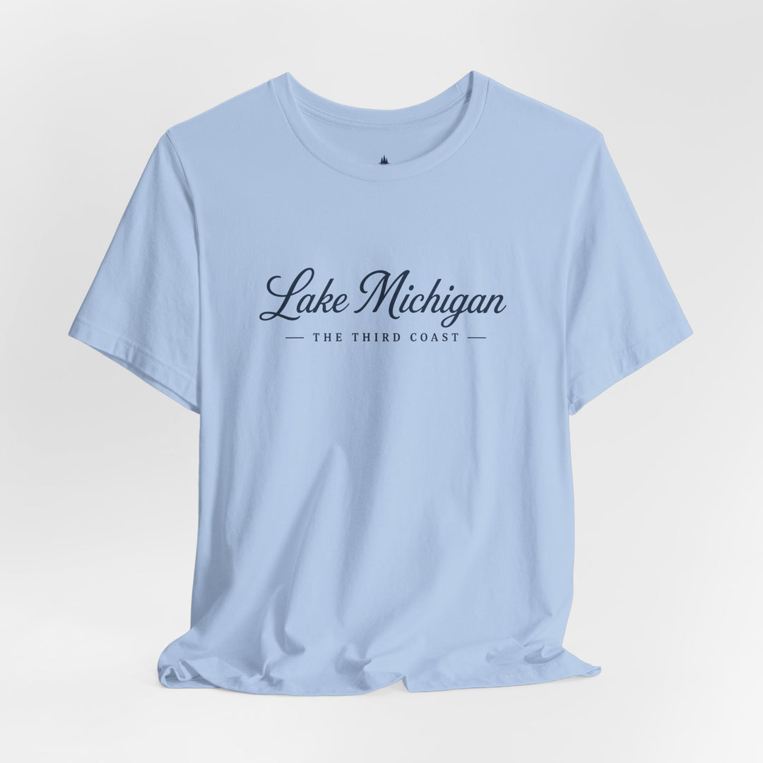 Lake Michigan Tee — "Lake Michigan: The Third Coast" Script T-Shirt